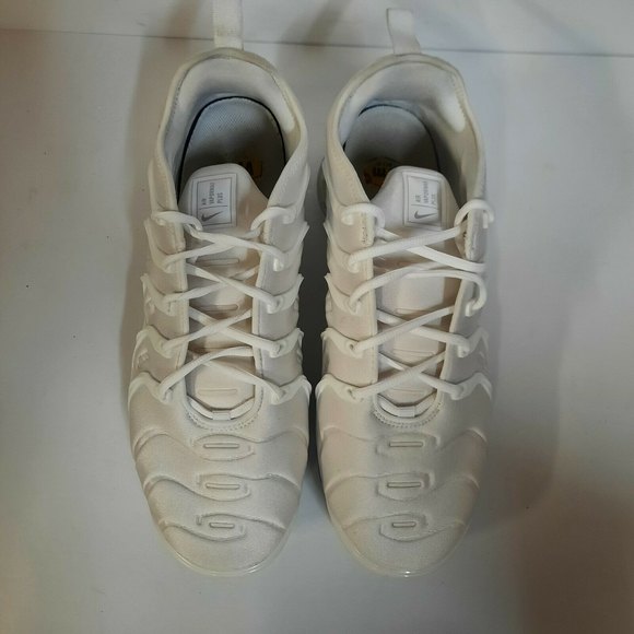 Nike Air Vapormax Plus Triple White Pure Platinum Grey Sneakers Shoe Men Size 12 main image 4